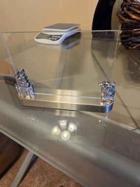 Disney Silver Metal & Glass Picture Frame with Castle and Mickey Accents